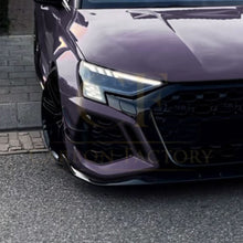 Load image into Gallery viewer, Gloss Black Front Canards for Audi 8Y RS3 20-24
