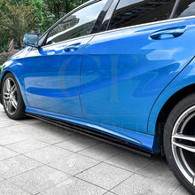 Load image into Gallery viewer, V Style Gloss Black Side Skirts for Mercedes Benz W176 A Class 13-18
