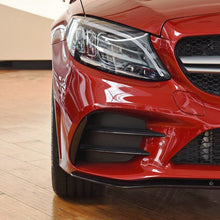 Load image into Gallery viewer, Gloss Black Front Canards (Short) for Mercedes Benz W205 C Class 19-21
