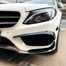 Load image into Gallery viewer, Gloss Black Front Canards (6 pcs) for Mercedes Benz W205 C Class 15-18
