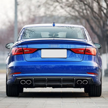 Load image into Gallery viewer, V Style Gloss Black Diffuser for Audi S3 8V Saloon 13-16
