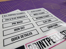 Load image into Gallery viewer, Vehicle Cleaning / Detailing Spray Bottle Label Set
