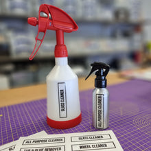Load image into Gallery viewer, Vehicle Cleaning / Detailing Spray Bottle Label Set
