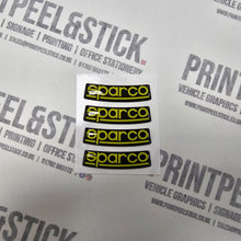 Load image into Gallery viewer, Sparco Alloy Wheel Curved Gel Badge (set of 4)
