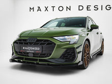 Load image into Gallery viewer, Maxton Design - Street PRO Front Splitter V.1 + Flaps Audi S3 Sportback / A3 S-line Sportback 8Y Facelift
