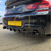 Load image into Gallery viewer, Gloss Black Diffuser &amp; Exhaust tips for BMW F06 F12 F13 BMW 6 Series 640D
