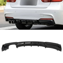 Load image into Gallery viewer, BMW 3 Series F30 F31 M Sport Twin Exhaust Rear Diffuser Gloss Black 12-19
