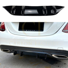 Load image into Gallery viewer, Gloss Black Rear Diffuser Extension for Mercedes Benz W205 C Class &amp; C63 Saloon 15-21
