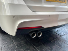 Load image into Gallery viewer, Pair of Blue BMW Exhaust tips for BMW&#39;s with a twin exit
