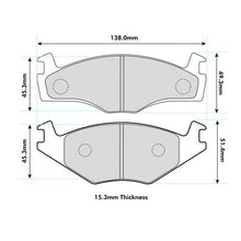 Load image into Gallery viewer, WV Golf Mk1/2/3 Kelgate Caliper Front Performance Brake Pads 0399
