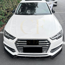 Load image into Gallery viewer, V Style Gloss Black Front Splitter for Audi A4 B9 S Line &amp; S4 17-19
