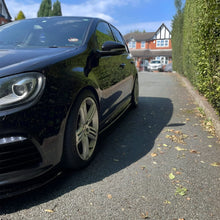 Load image into Gallery viewer, VW GOLF MK6 R SIDE SKIRTS EXTENSIONS . GLOSS BLACK ABS
