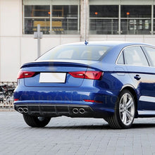 Load image into Gallery viewer, V Style Gloss Black Diffuser for Audi S3 8V Saloon 13-16
