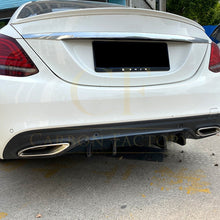 Load image into Gallery viewer, Gloss Black Rear Diffuser Extension for Mercedes Benz W205 C Class &amp; C63 Saloon 15-21

