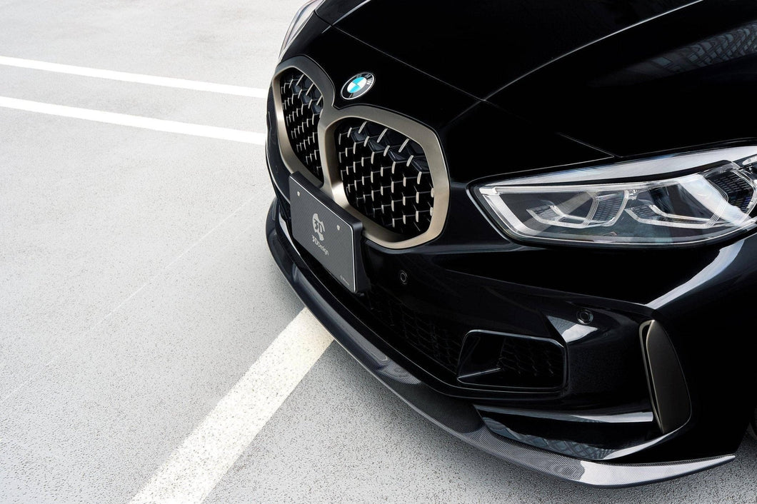 3DDesign Carbon Fibre Front Splitter for BMW 1 Series & M135i (2019-2024, F40)