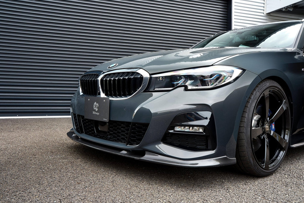 3DDesign Carbon Fibre Front Splitter for BMW 3 Series M Sport (2018-2022, G20 G21)
