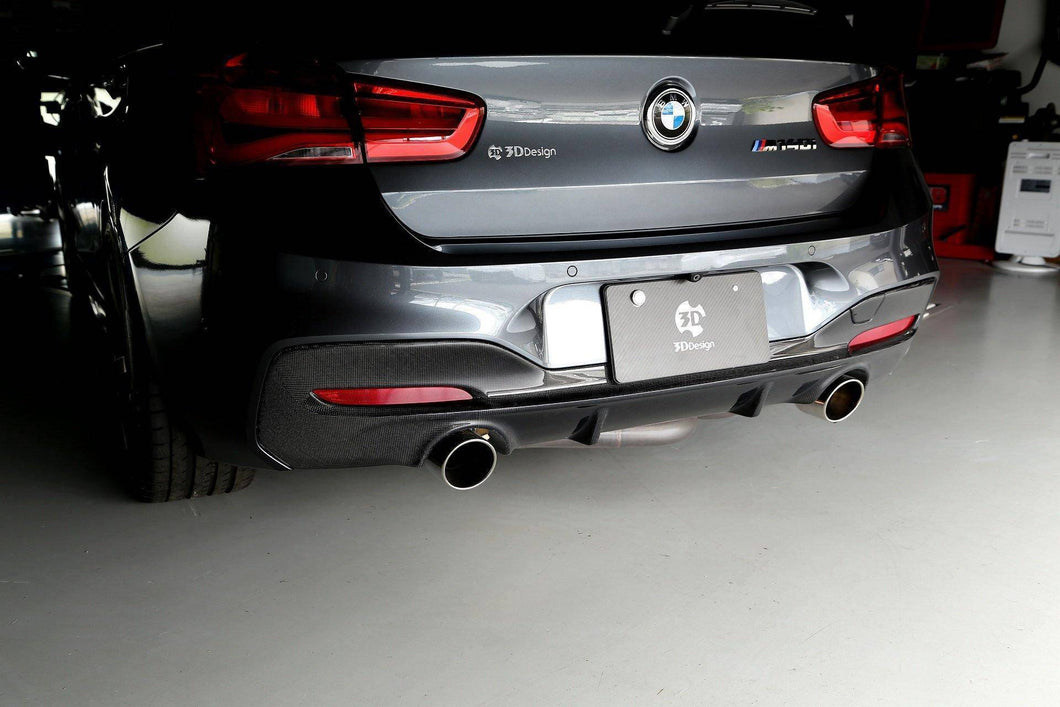 3DDesign Carbon Fibre Rear Diffuser for BMW 1 Series LCI (2015-2019, F20 F21)
