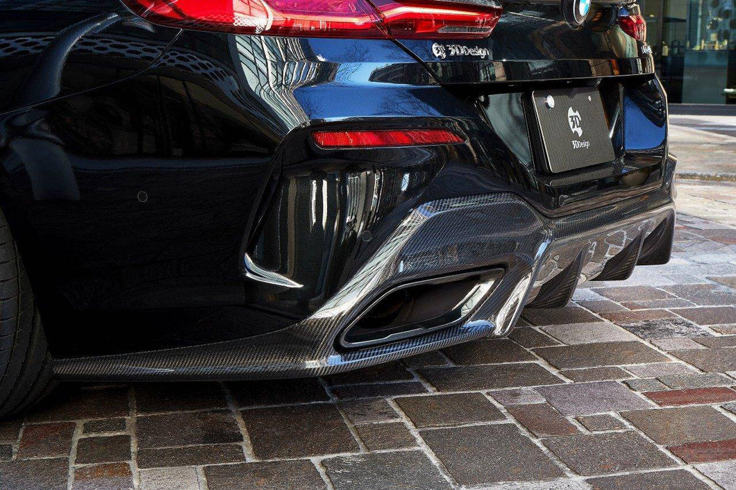 3DDesign Carbon Fibre Rear Diffuser for BMW 8 Series (2019+, G16)