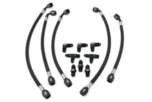Load image into Gallery viewer, Braided Stainless External Wastegate Boost Control Line Kit for KLM Big Turbos, Turbosmart Gen V 1/8 NPT, Optional 3-Port or 4-Port Solenoid
