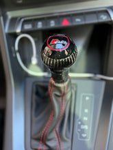 Load image into Gallery viewer, Carbon Fibre DSG Gear Knob with Red-Stitched Gaiter – Audi Fitment | CEUK

