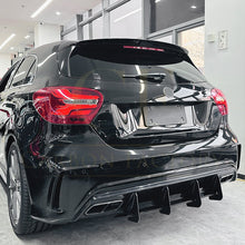 Load image into Gallery viewer, V Style Gloss Black Rear Diffuser for Mercedes Benz W176 A45 13-18
