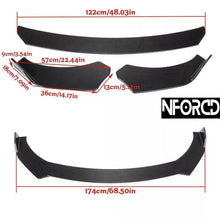 Load image into Gallery viewer, Universal Front Splitter Front Lip Spoiler - Front Bumper Splitter/Lip for Cars | Aggressive, Track-Inspired Aero Styling | Universal Fit Across Most Vehicles (Pro Fitting Recommended) - Nforcd
