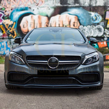 Load image into Gallery viewer, Brabus Style Gloss Black Front Splitter for Mercedes Benz W205 C63 15-22
