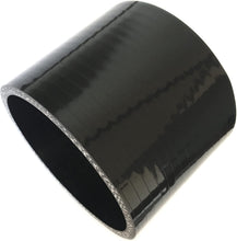 Load image into Gallery viewer, Black 102mm 4" ID Straight Silicone Hose Joiner/Coupler, 4-Ply High Temperature Intake Connector with Stainless Worm Drive Clamps
