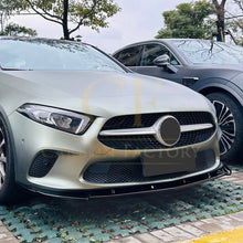 Load image into Gallery viewer, V Style Gloss Black Front Splitter for Mercedes Benz W177 A Class 18-22
