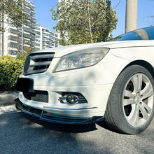 Load image into Gallery viewer, V Style Gloss Black Front Splitter for Mercedes Benz W204 C Class Standard Model 08-10
