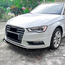 Load image into Gallery viewer, V Style Gloss Black Front Splitter for Audi A3 8V Standard model 13-16
