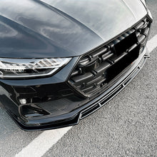 Load image into Gallery viewer, V Style Gloss Black Front Splitter for Audi C8 A7 S Line S7 19-22

