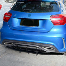 Load image into Gallery viewer, V Style Gloss Black Rear Diffuser for Mercedes Benz W176 A Class AMG 16-18
