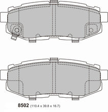 Load image into Gallery viewer, SUBARU BRZ Rear Performance Brake Pads 8502
