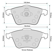 Load image into Gallery viewer, Focus ST MK2  Performance Brake Pads 8602 18mm  Thick
