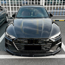 Load image into Gallery viewer, V Style Gloss Black Front Splitter for Audi C8 A7 S Line S7 19-22
