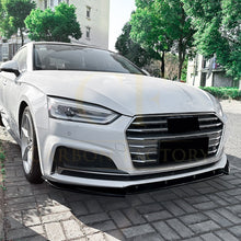 Load image into Gallery viewer, V Style Gloss Black Front Splitter for Audi B9 A5 S Line &amp; S5 17-20
