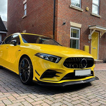 Load image into Gallery viewer, V Style Gloss Black Front Splitter for Mercedes Benz W177 A Class AMG &amp; A35 18-22
