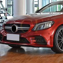 Load image into Gallery viewer, Gloss Black Front Canards (Short) for Mercedes Benz W205 C Class 19-21
