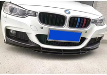 Load image into Gallery viewer, 3D Style Gloss Black Front Splitter for BMW F30 F31 3 Series M Sport 12-19
