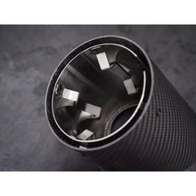 Load image into Gallery viewer, BMW G-Series Carbon Fibre M Performance Tips - OEM Style Larger 4&quot; Slip-on Replacement Tailpipes
