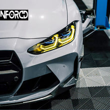 Load image into Gallery viewer, Nforcd CSL-Style Yellow Angel Eyes DRL LED Module Set for BMW M3/M4 &amp; 4 Series (G80 G81 G82 G83 G22) – UK/EU Spec Headlight Daytime Running Lights Upgrade G8X
