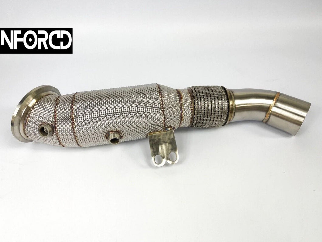BMW 340I 440I B58 DOWNPIPE WITH 200 CELL HI-FLOW SPORT CAT & HEAT SHIELD