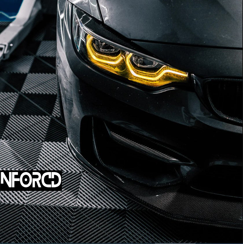 Nforcd BMW M3/M4 CSL-Style Yellow DRL LED Module Set F80 F82 F83 LCI – Angel Eyes Daytime Running Lights Upgrade (Pair)