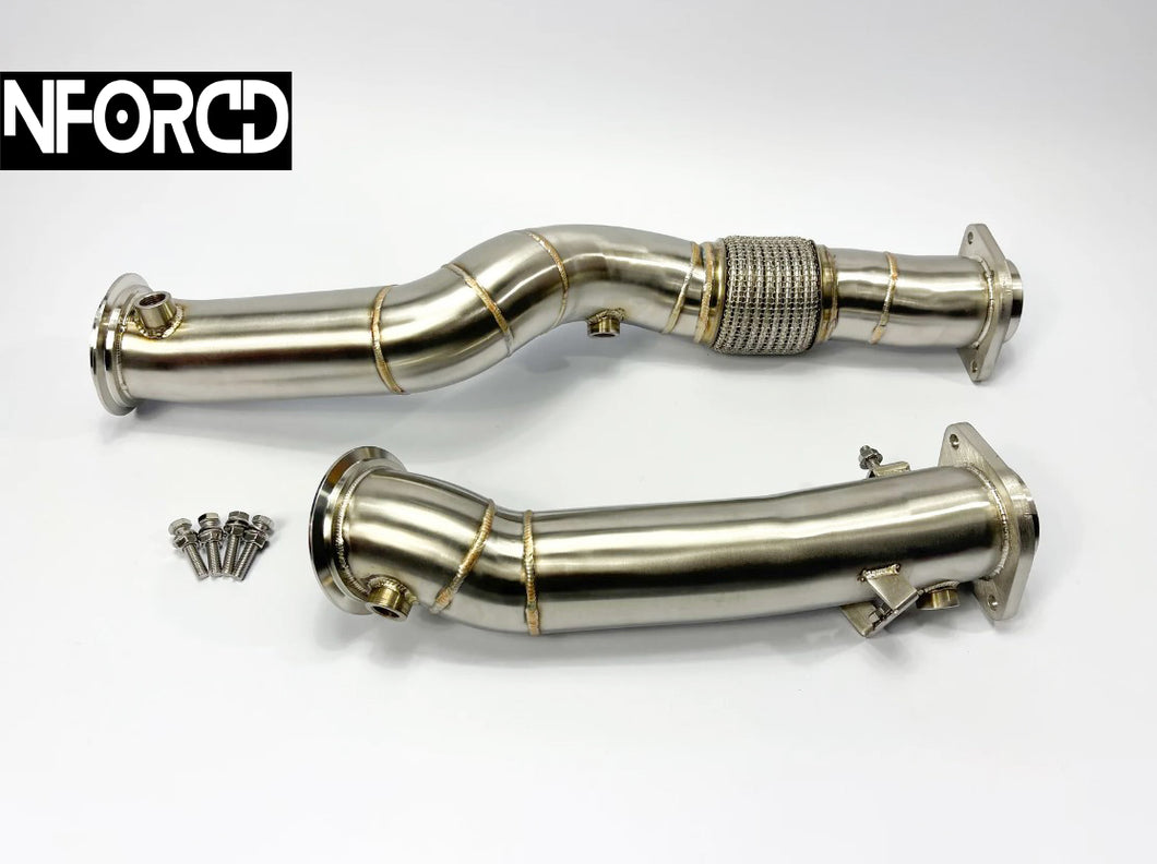 BMW M3/M4 G80 G82 S58 3-inch Decat Downpipes with Flexi - T304 Stainless, TIG Welded | Catless Performance Exhaust Upgrade