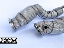 Load image into Gallery viewer, BMW M3/M4 G80 G82 G8X S58 200 Cell High-Flow Sports Cat Downpipes | T304 Stainless, TIG Welded, Heat Shield | 2021-On
