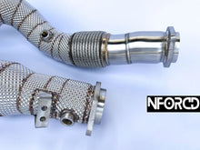 Load image into Gallery viewer, BMW M3/M4 G80 G82 G8X S58 200 Cell High-Flow Sports Cat Downpipes | T304 Stainless, TIG Welded, Heat Shield | 2021-On
