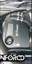 Load image into Gallery viewer, BMW M3 M4 F80 F82 S55 Aluminium Charge Pipe Kit - Direct-Fit Mandrel-Bent Boost Pipes with Meth Ports - Black - MTC Motorsport
