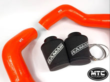 Load image into Gallery viewer, BMW M5 F90 Cold Air Intake Hoses &amp; RamAir Filters - 90mm 6-Ply Silicone Turbo Induction Kit for M5/M5 Competition 2018-2022 &amp; BMW M8 Competition 2020-2022
