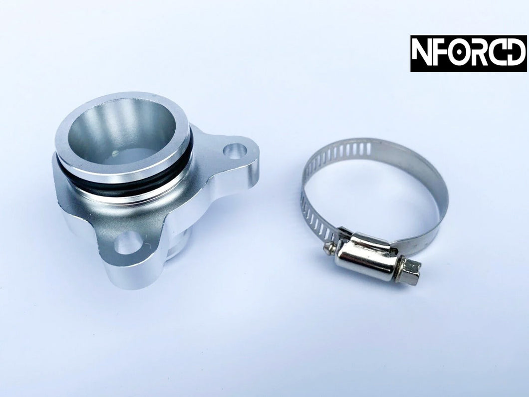 BMW N54 335i 135i 335xi Billet Aluminium Coolant Hose Fitting (Thermostat to Head) | MTC Motorsport | Replaces 11537541992, 11537544638 | Fits N53/N52 (X3), N20 Z4 2013, N55 w/ thinner O-ring
